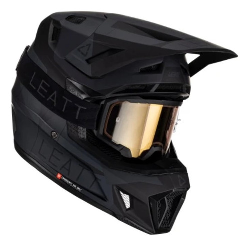 Kit Casco Antiparra Leatt 7.5 Stealth Negro Matte Juri Atv