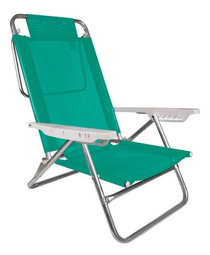 Cadeira De Praia Alumínio Sol De Verão Roxa 72,5x57cm