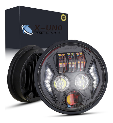 Faro Lupa Led 5.75'' Redondo Ojos Ángel Hi/lo Luz Moto