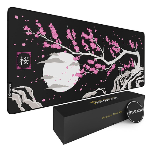 Alfombrilla Para Mouse Hystar, 40.6 X 91.4 Cm, Sakura Negro