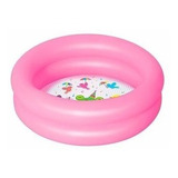 Piscina Inflável 2 Aneis Bebê 21 L Rosa