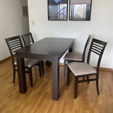 Juego De Mesa De Comedor Extensible Con 4 Sillas 140-180x80