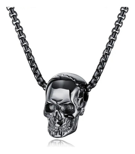 Dije Collar Calavera Craneo Santa Muerte Esqueleto De Acero