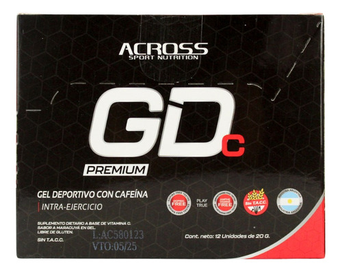 Gd Gel Deportivo Con Cafeína Premium Across Suplemento 24uni