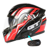 Casco Abatibles Certificado Para Motocicleta Con Bluetooth