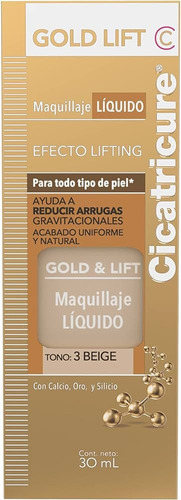 Cicatricure Gold Lift Maquillaje Liquido Tono Beige 30ml