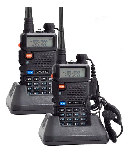 Set Handy Gadnic Bi-banda Vhf/uhf Batería Recargable C/auric