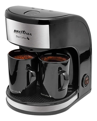 Cafeteira Elétrica Britânia Duo Coffee Preto Com 2 Xícaras