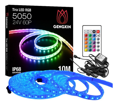 Tira De Luz Led Rgb Sumergibles Para Piscinas 24v, 10m,ip68