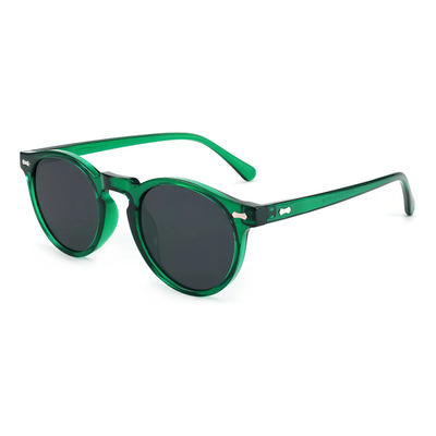 Gafas De Sol Redondas Polarizadas Feisedy, Modernas, Vintage Lente Marco Verde Lente Gris Diseño Ocean | Meses sin interés