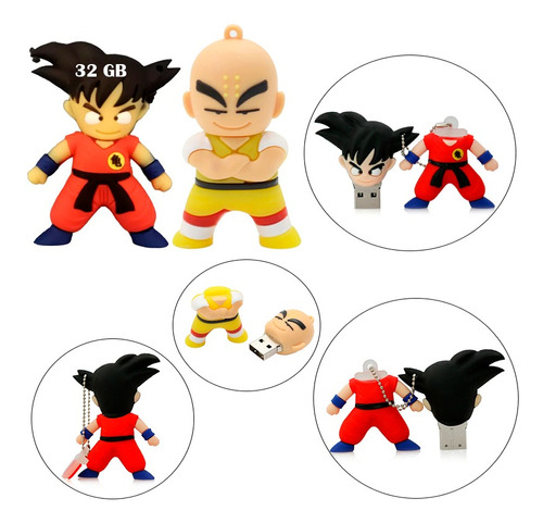 Memoria Usb 32gb Diseño Forma Figura De Goku Dragon Ball Z