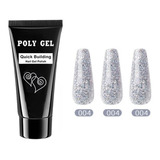 Polygel Glitter Nail Para Decoración De Uñas 15ml 1 Pieza