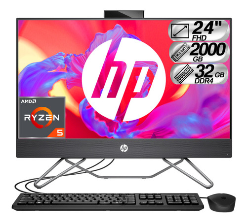 Todo En Uno Hp Aio Pc Ryzen 5 Memoria Ram 32gb + Ssd 2000gb