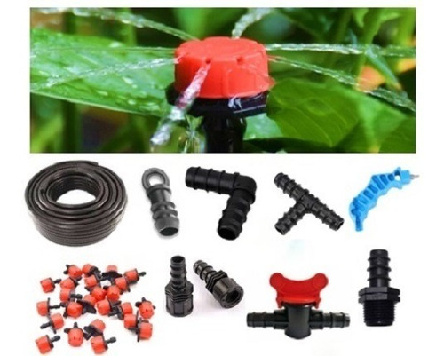 Kit Sistema De Riego Por Goteo Para Jardines Y Cultivos