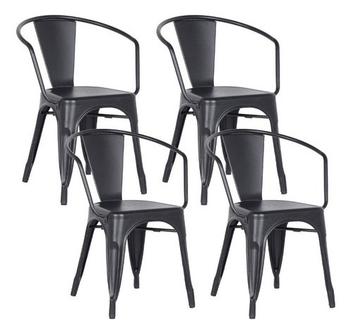 Set X 4 Sillon Silla Tolix Metal Reforzados Calidad Superior