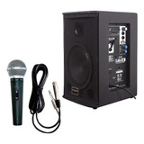 Kit Saga 8 Ativa 150 W Rms + Microfone Lyco Smp10 C/ Fio