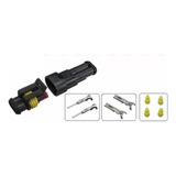 Conector Plug 2 Pinos Automotivo Impermeável Selado Reparo