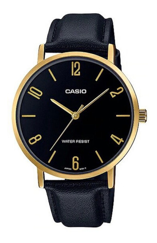 Reloj Casio Mtp-vt01gl De Hombre Elegante De Piel Full