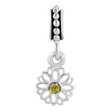 Sbi Jewelry Daisy Lotus Flower Charm Compatible Con Pandora 