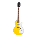 Guitarra Eléctrica EpiPhone Les Paul Melody Maker E1 De Álamo Sunset Yellow Con Diapasón De Palo De Rosa