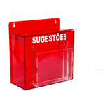 Caixa/urna De Sugestões- Reclamações Vermelha