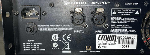 Amplificador De Sonido Crown Xls 202