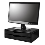 Caixa Organizadora Suporte P/ Monitor 2 Gavetas Preto Souza