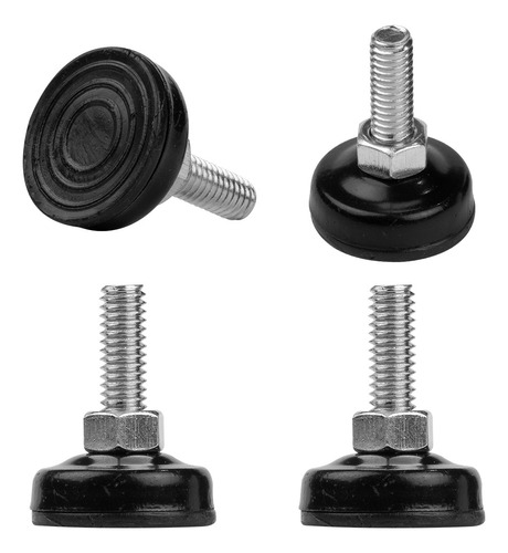 Nivelador Para Muebles Metalico Negro Rosca 5/16 4 Piezas