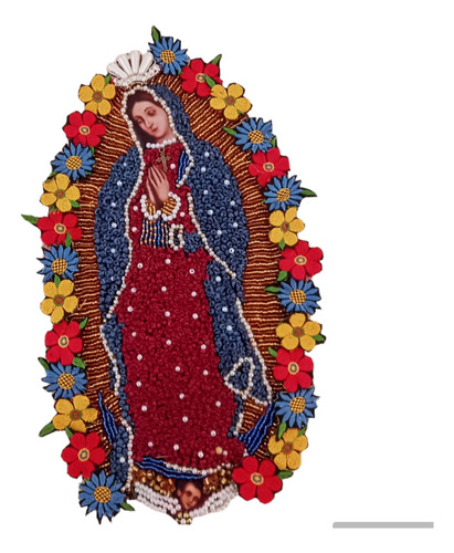 Virgen De Guadalupe Bordada A Mano