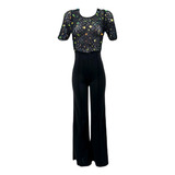 Palazzo Elegante Dama Completo Jumpsuit Lentejuela Jp15625