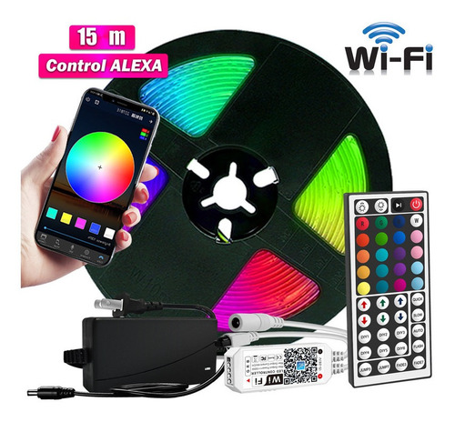 Kit Fita De Led Rgb Smart Wifi Inteligente 15m Alexa Decor