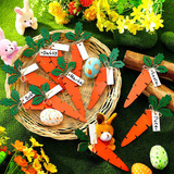 Etiqueta, Cesta De Pascua, Decoración De Zanahoria Primavera