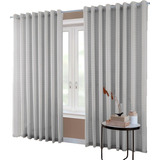 Cortina Blackout Pvc Com Tecido Voil Xadrez 2,80 X 1,80