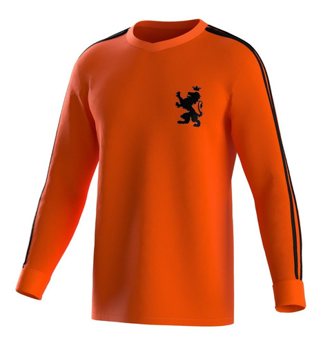 Camiseta Holanda 74 Cruyff Titular Manga Larga Retro