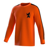 Camiseta Holanda 74 Cruyff Titular Manga Larga Retro