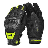 Guantes Para Moto Kov Delta Amarillo Con Limpiador De Mica 