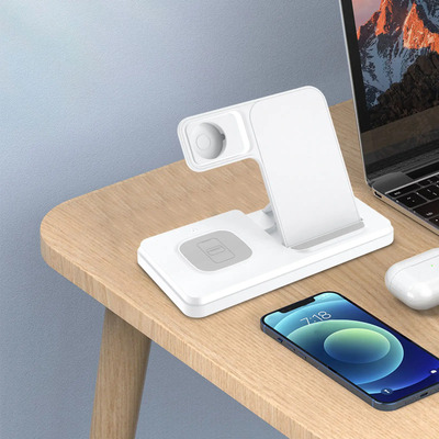 Cargador Inalámbrico Plegable De 15 W Y Soporte Para Teléfon