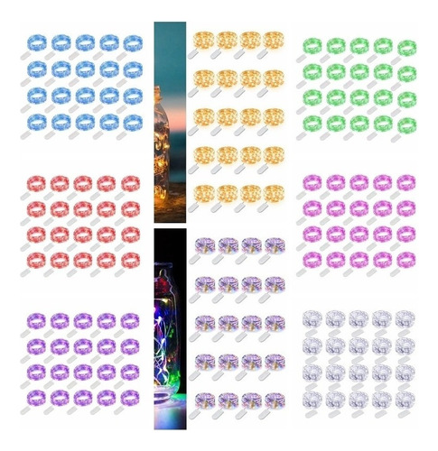 20packs Micro Led Hada Luces 2m Colores Pilas Incluidas