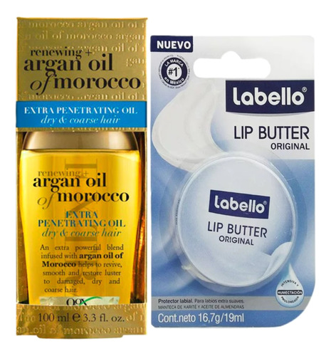 Labello Lip Butter Original 19ml + Aceite De Argán 100ml 