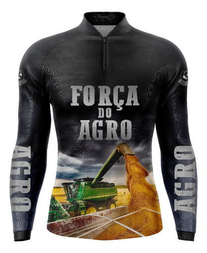 Camisa Camiseta Agro Agricultura Ceifa Prot Uv Gll-20ac