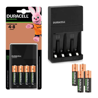 Carregador Pilha Duracell Cef14br4 C\u002F4 Pilhas Aa 2500mah | Frete grátis