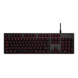 Teclado Gamer Logitech Serie G G413 Qwerty Romer-g Tactile Inglés Internacional Color Carbón Con Luz Roja