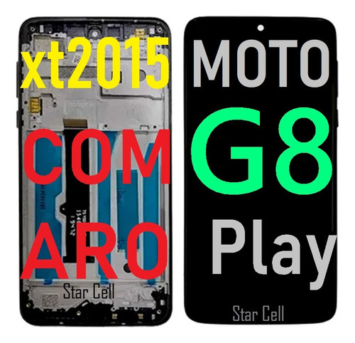 Tela Frontal Original Moto G8 Play(c/aro(xt2015)+pelí3d+capa