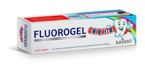 Fluorogel Chiquitos +2 Años Tutti Frutti Gel De 60 Gr. X 2u