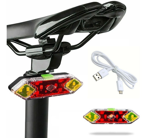 Luz Led Para Bicicleta Trasera Qx-w11 Recargable Usb Ipx6 Color Rojo