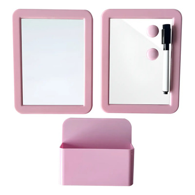 Rosas+quadro Branco+porta-canetas + Espelho