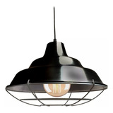 Colgante Industrial Vintage Galponera Apto Led Con Reja Led