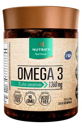 Ômega 3 Tg Ultra Concentrado Epa Nutrif 60 Cápsulas