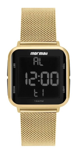 Relógio Digital Mormaii Mo6600ah/8d Mo6600 Dourado Ah 8d