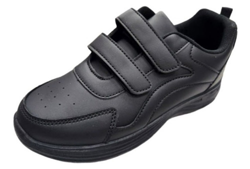 Zapatilla Escolar Niño Negro Velcro